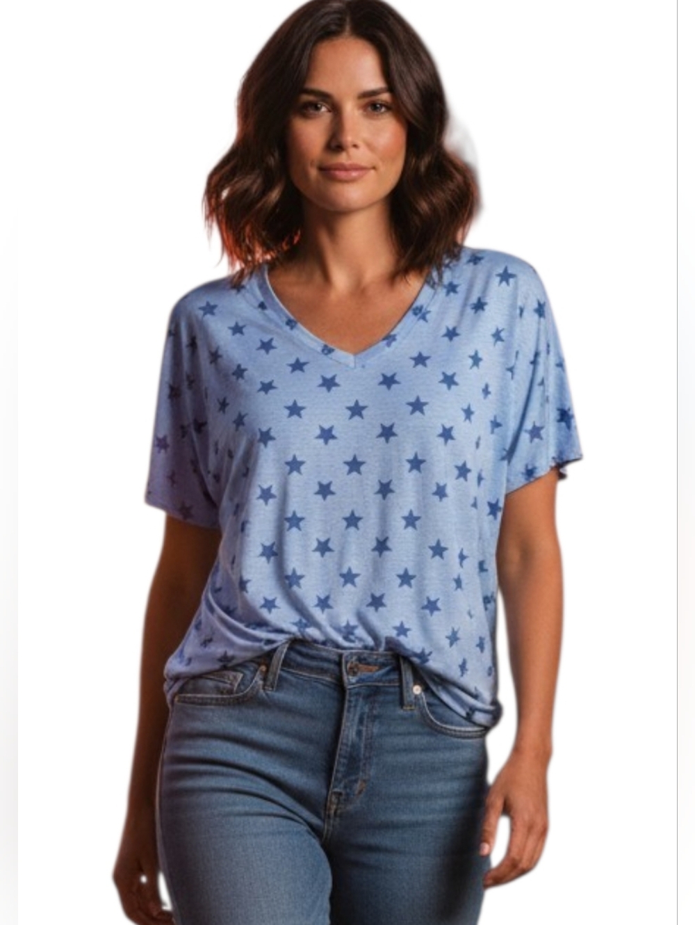 Blue Stars On Blue Tshirt XL